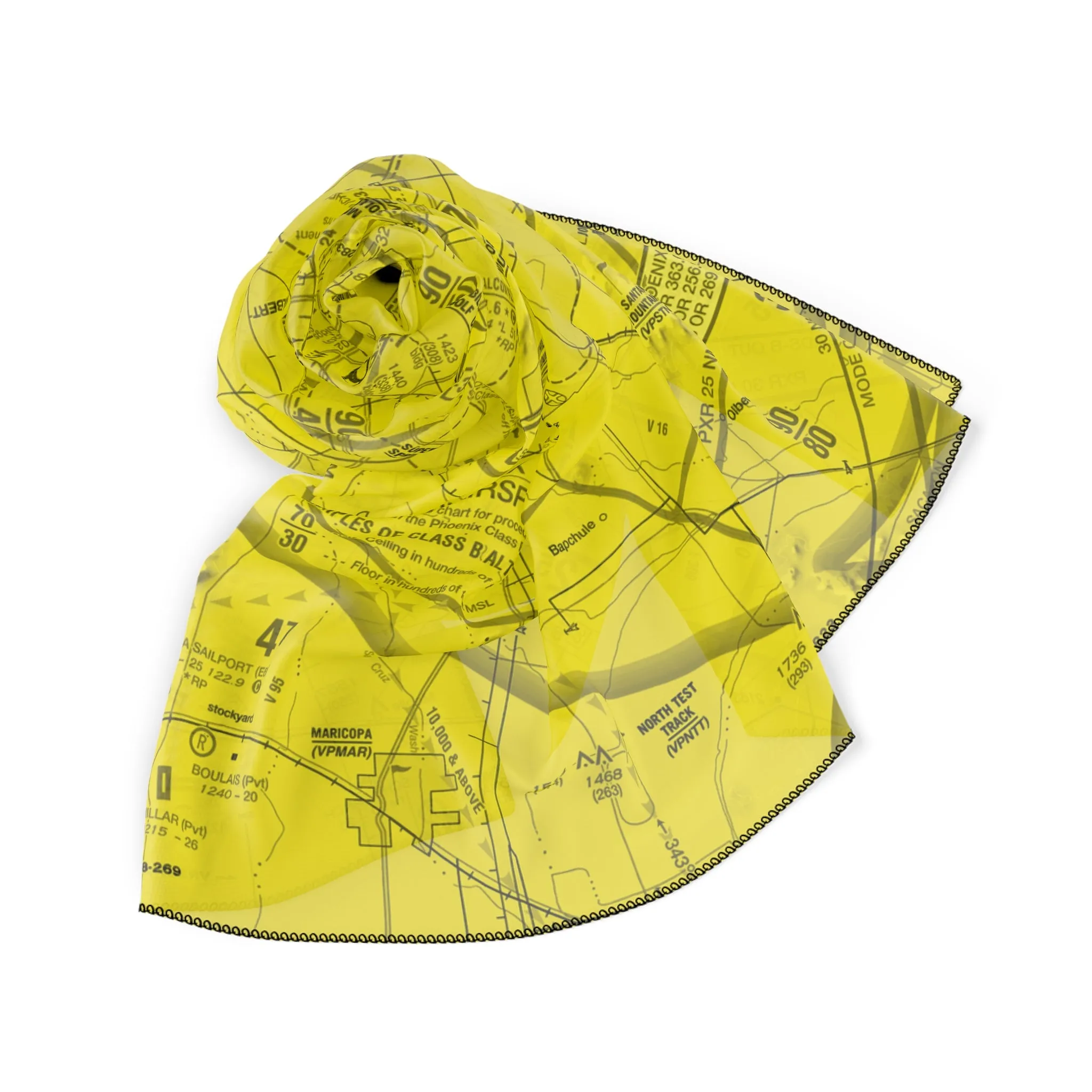 Phoenix TAC Chart poly scarf (yellow)