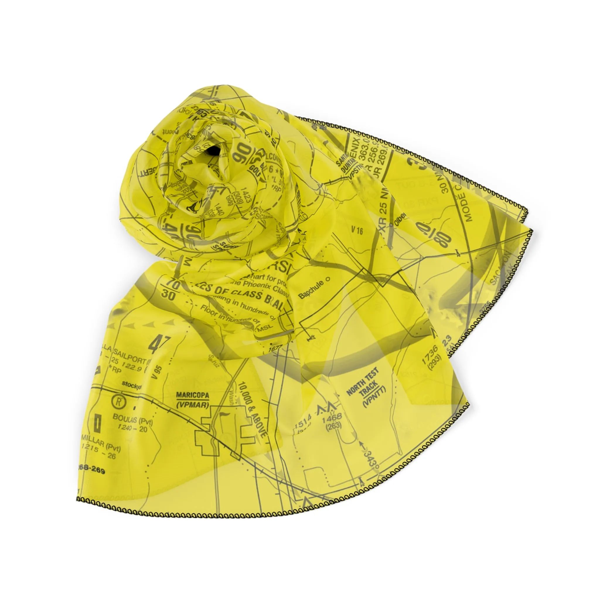 Phoenix TAC Chart poly scarf (yellow)