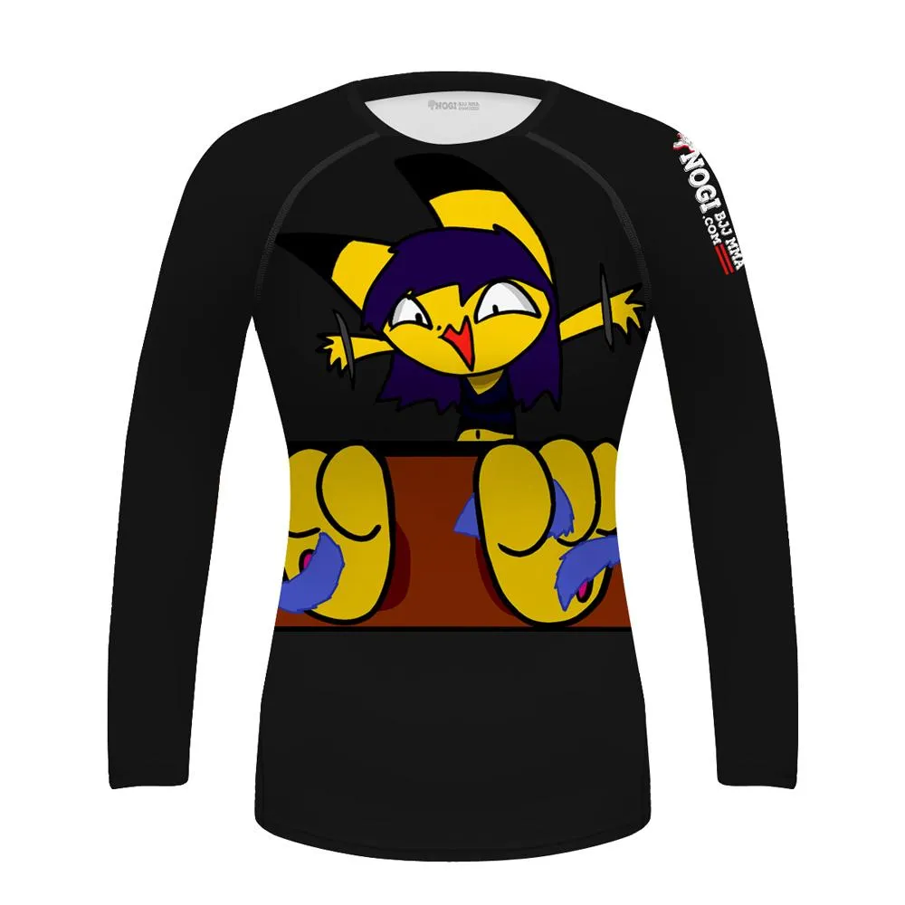 Pikachu Big Feet Cute Funny Women's BJJ Rash Guard