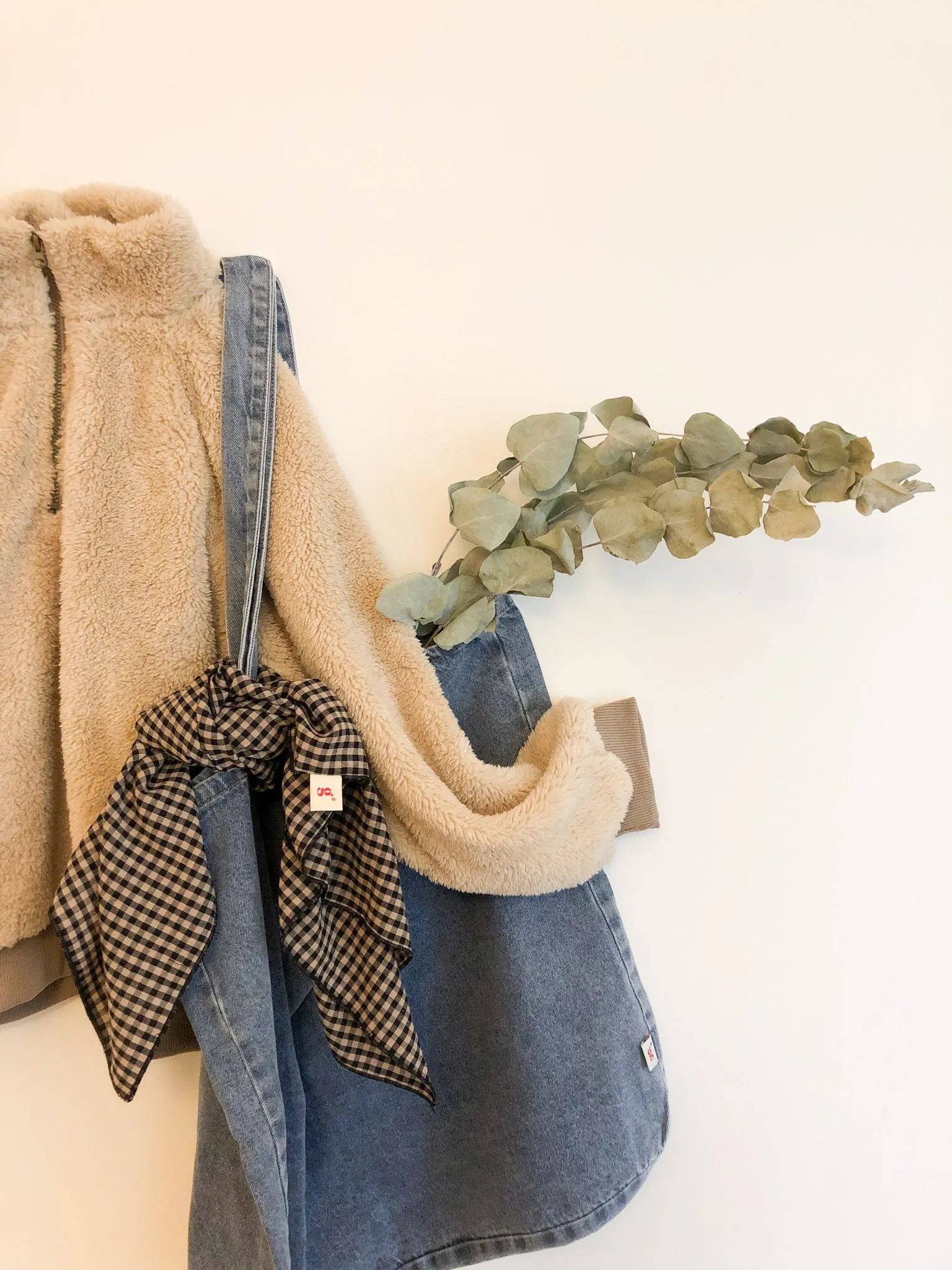 Pile Snood, Vichy Scarf & Jean Tote