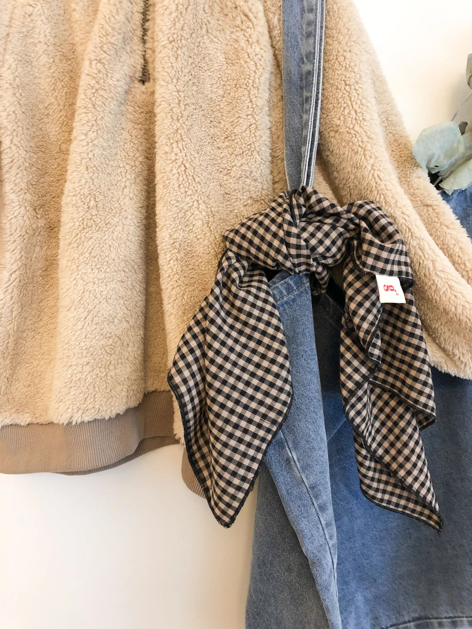Pile Snood, Vichy Scarf & Jean Tote