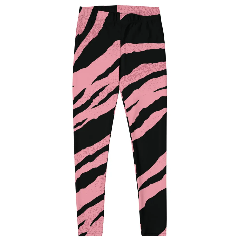 Pink Black Striped Leggings