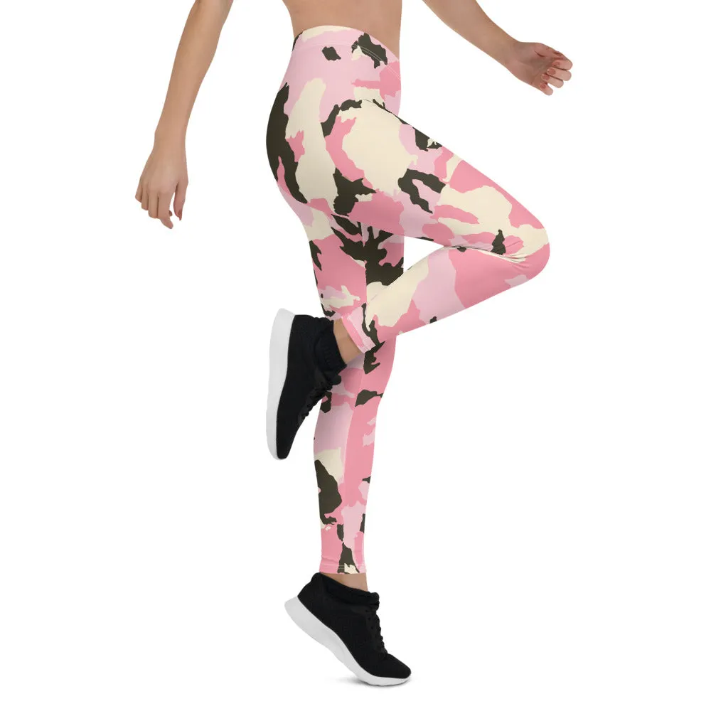 Pink Camo Tie Dye Leggings