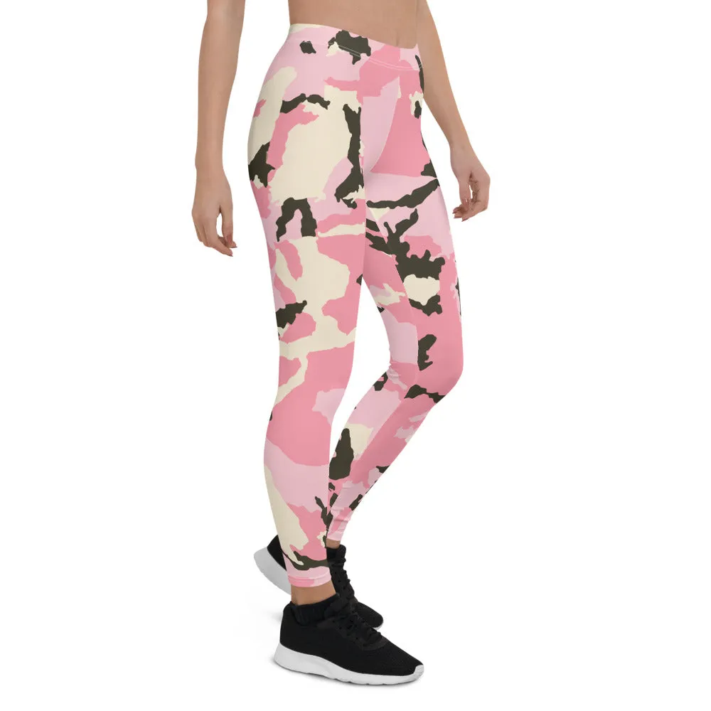 Pink Camo Tie Dye Leggings