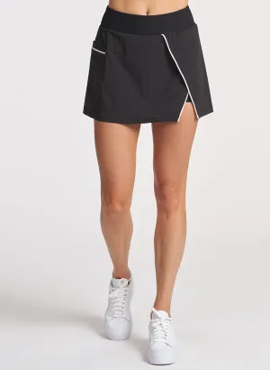 Piped Slit Skort