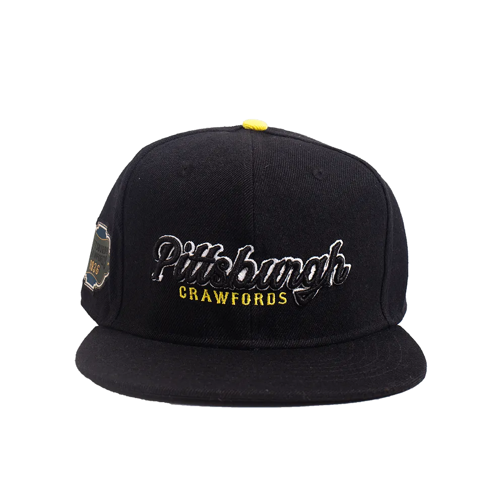 PITTSBURGH CRAWFORDS BLACK SNAPBACK HAT