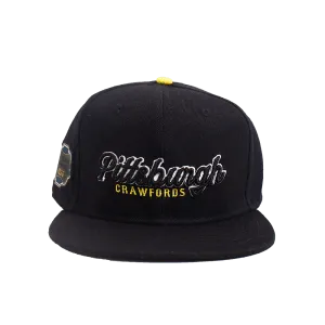 PITTSBURGH CRAWFORDS BLACK SNAPBACK HAT