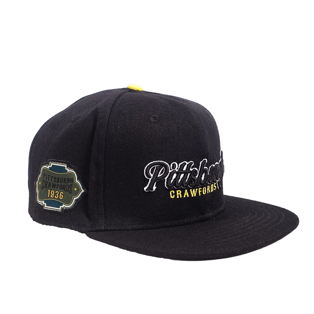 PITTSBURGH CRAWFORDS BLACK SNAPBACK HAT