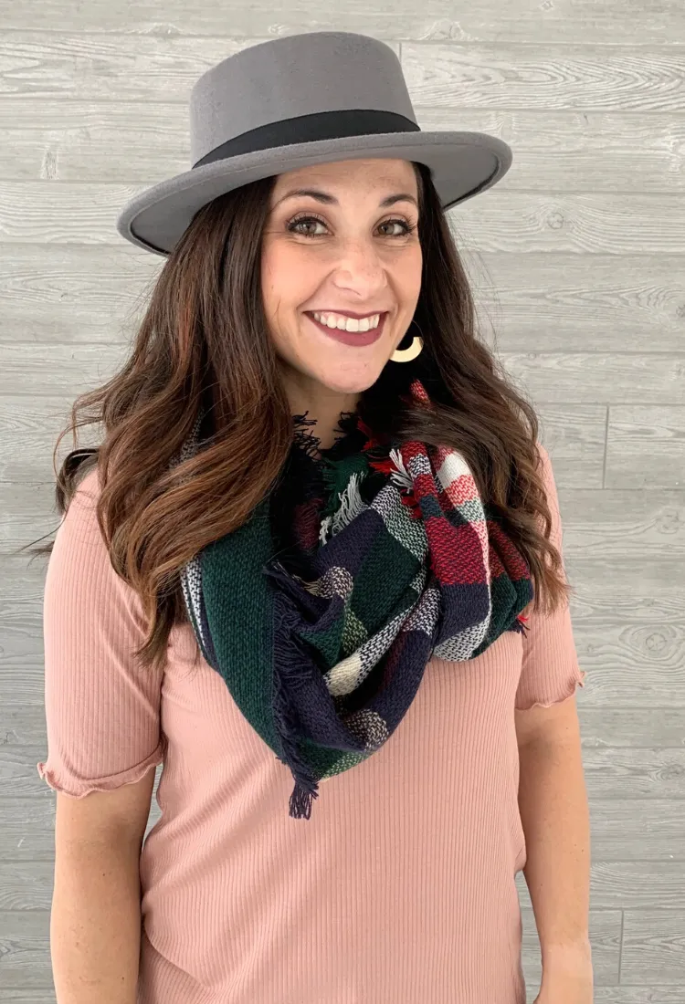 Plaid Infinity Scarf-Final Sale