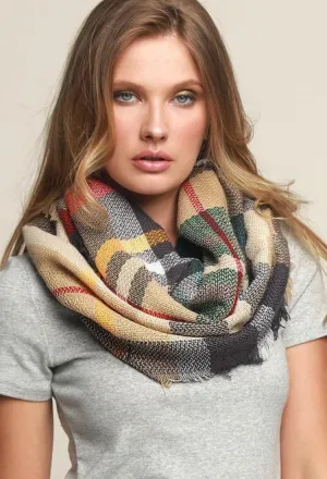 Plaid Infinity Scarf-Final Sale