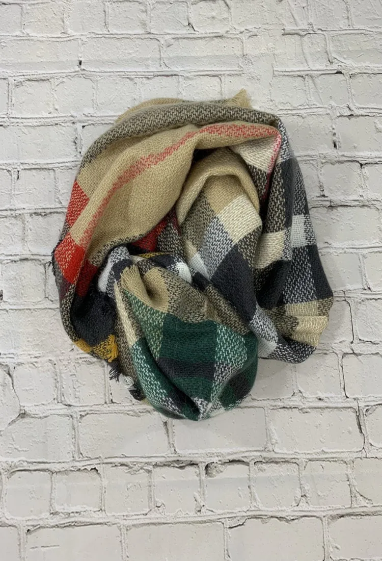 Plaid Infinity Scarf-Final Sale