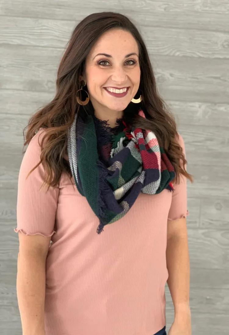 Plaid Infinity Scarf-Final Sale