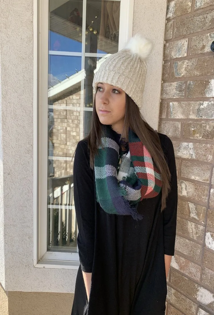 Plaid Infinity Scarf-Final Sale
