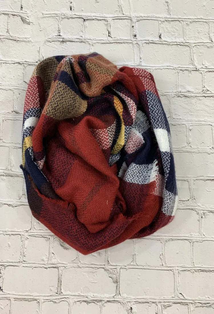 Plaid Infinity Scarf-Final Sale