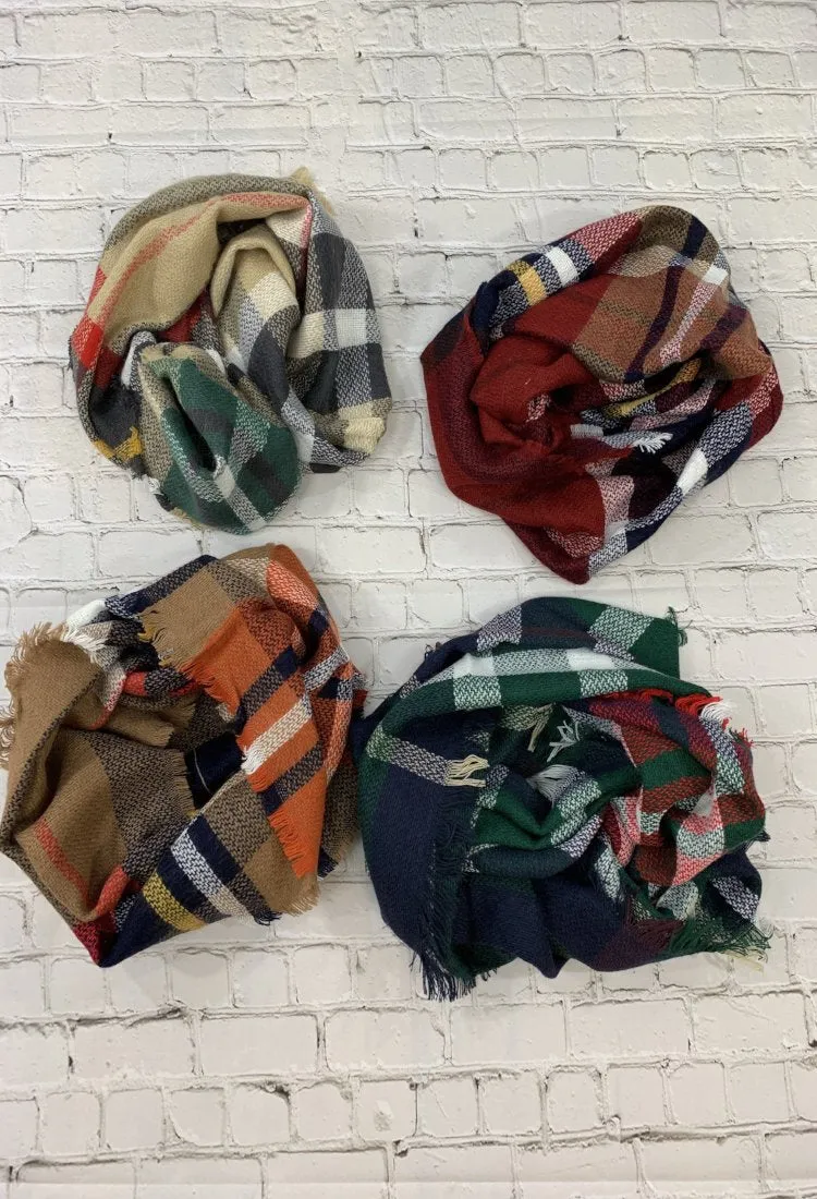 Plaid Infinity Scarf-Final Sale