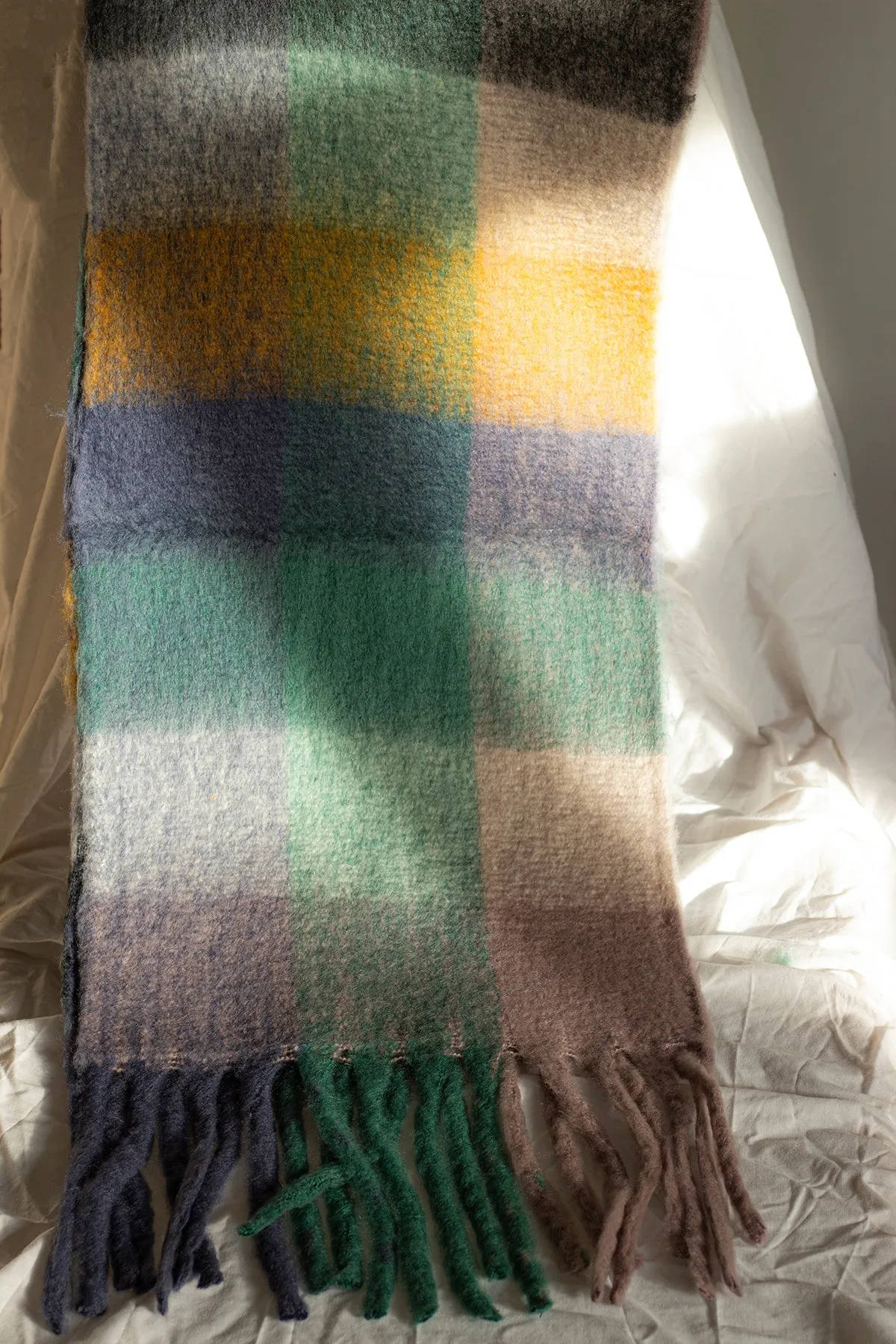 Plaid Warm Wrap Scarf