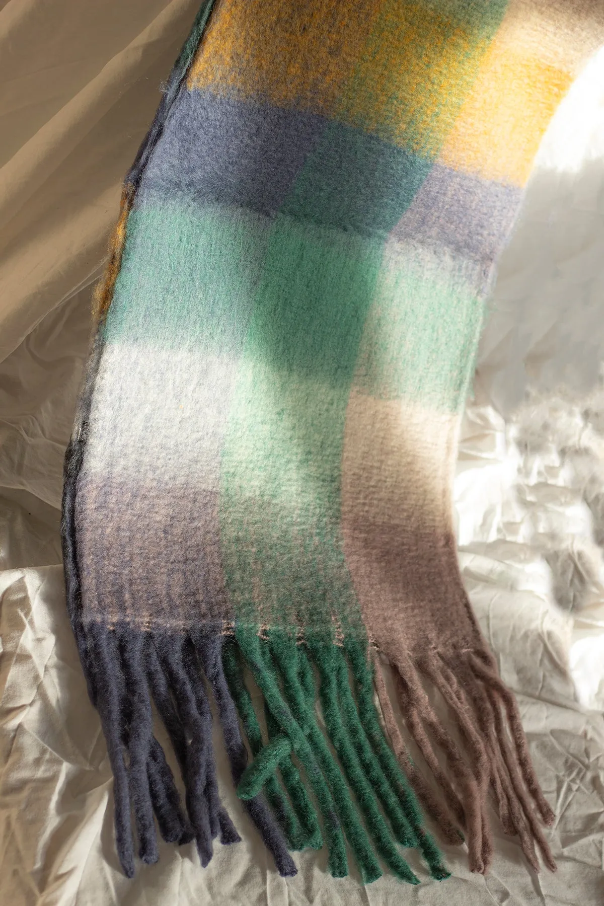 Plaid Warm Wrap Scarf