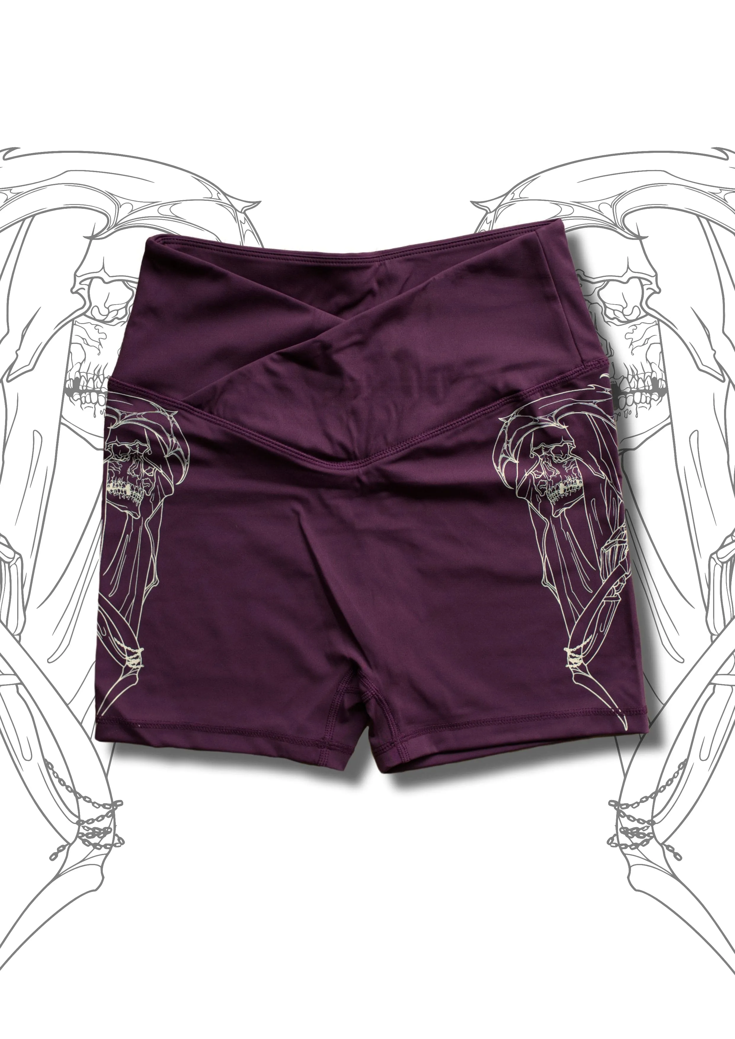 Plum Reaper Mini Shorts