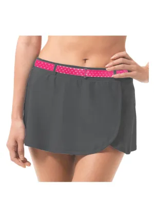 Plus Size Mesh Belted Swim Skirt