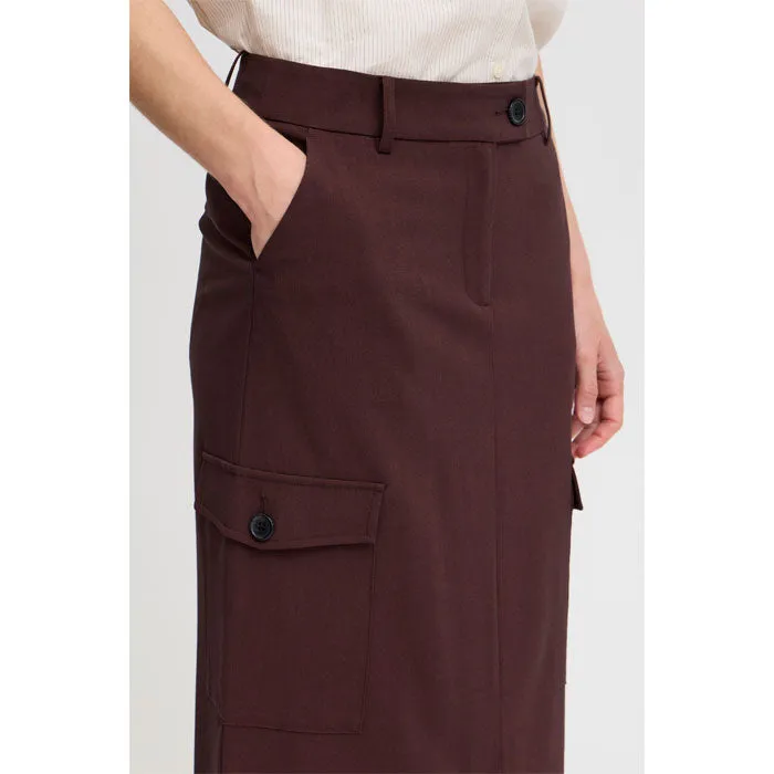 Pocket-Skirt «Danta» in hot chocolate melange von B.young