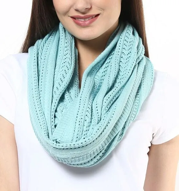 Pointelle Knitted Scarf
