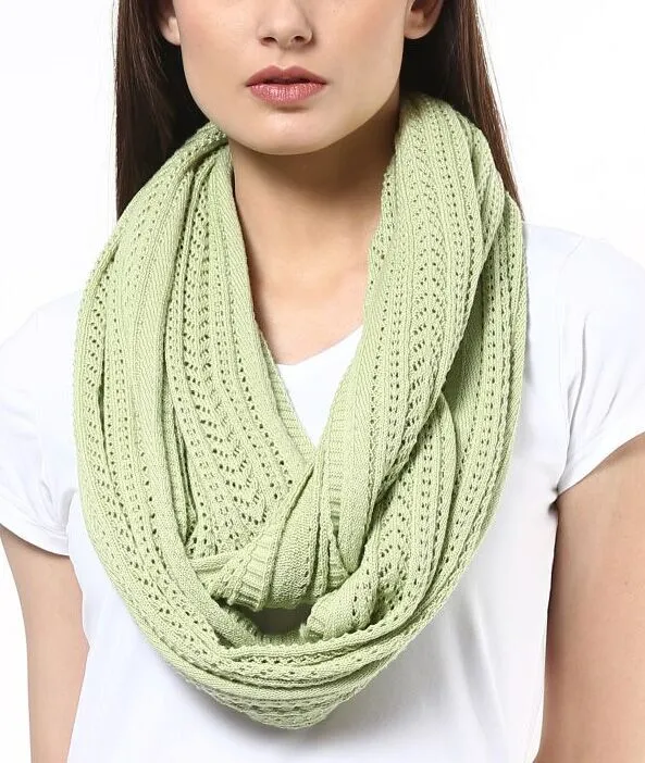 Pointelle Knitted Scarf