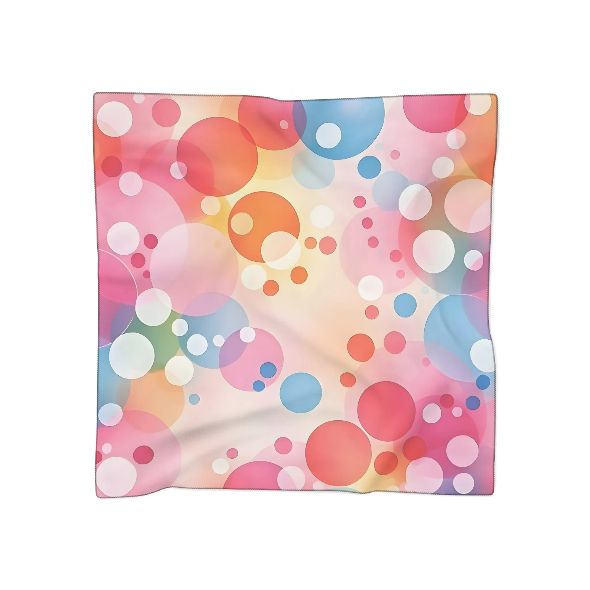 Poly Scarf - 'Vibrant Bubble Print' Colorful Accessory for Fashion Lovers