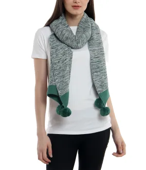 Pompom Knitted Scarf