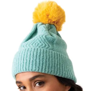 Powder Ingrid Bobble Hat - Aqua/Mustard