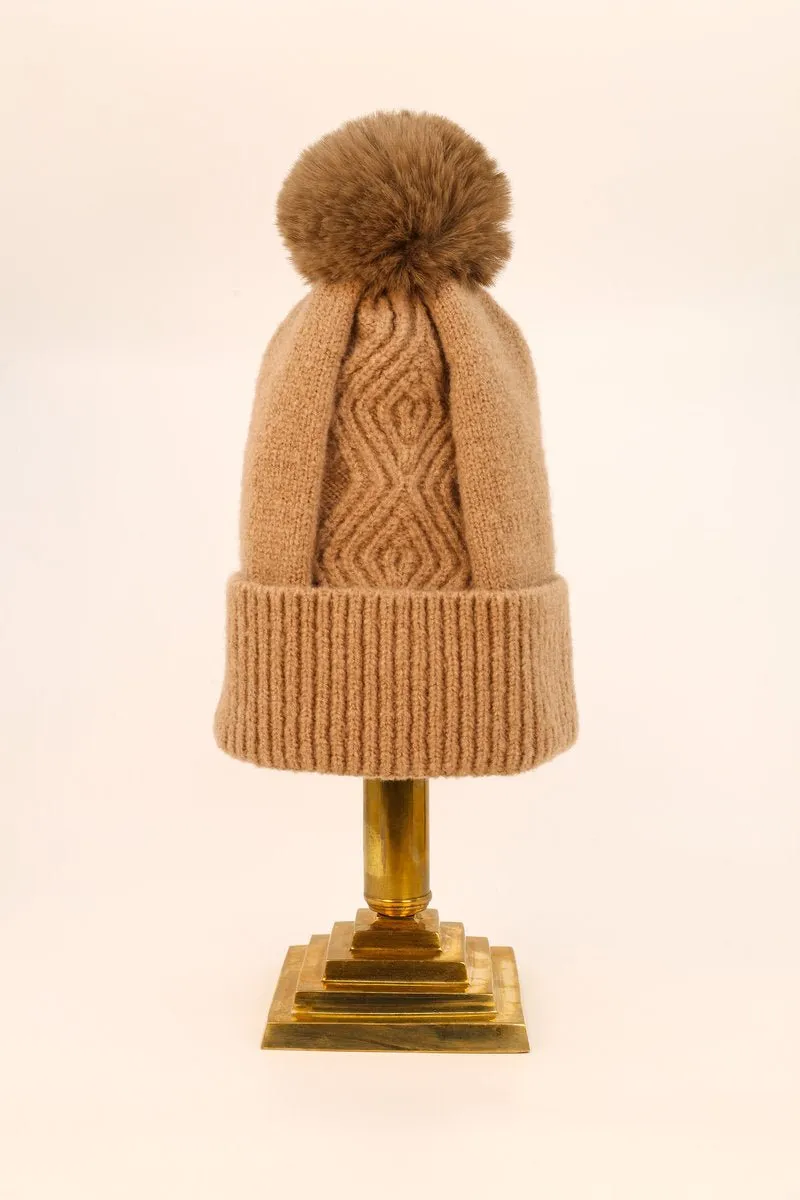 Powder Ingrid Bobble Hat Oatmeal