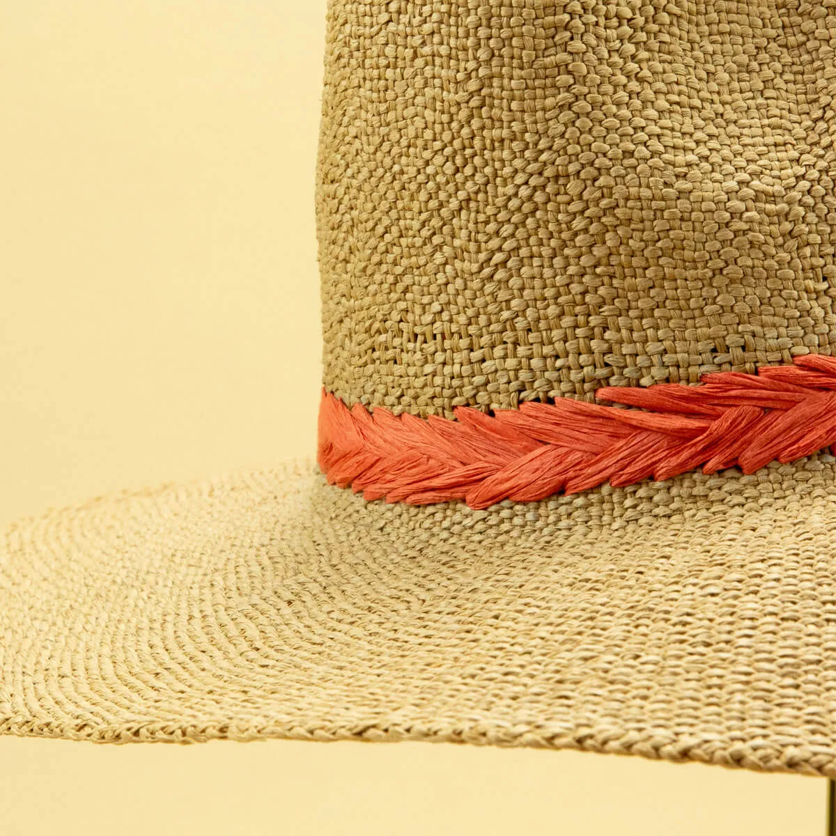Powder Natasha Hat - Natural/Tangerine