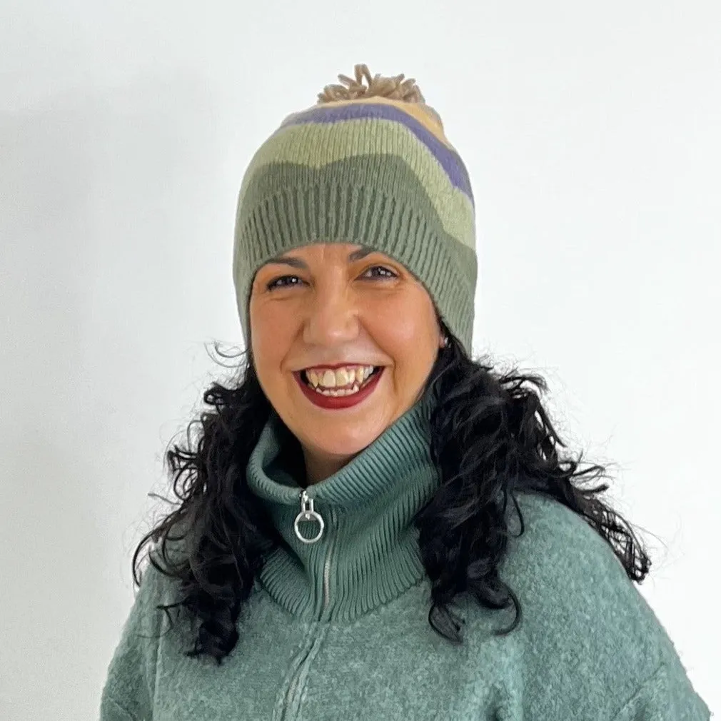 Powder Nora Bobble Hat - Sage Mix