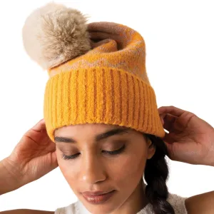 Powder Thora Bobble Hat - Mustard/Taupe