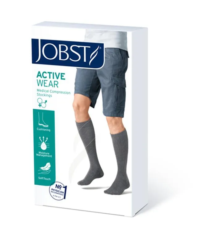 PR/1 JOBST ACTIVEWEAR WOMEN, KNEE HIGH , 30-40MMHG, LG, BLACK, CLOSED TOE