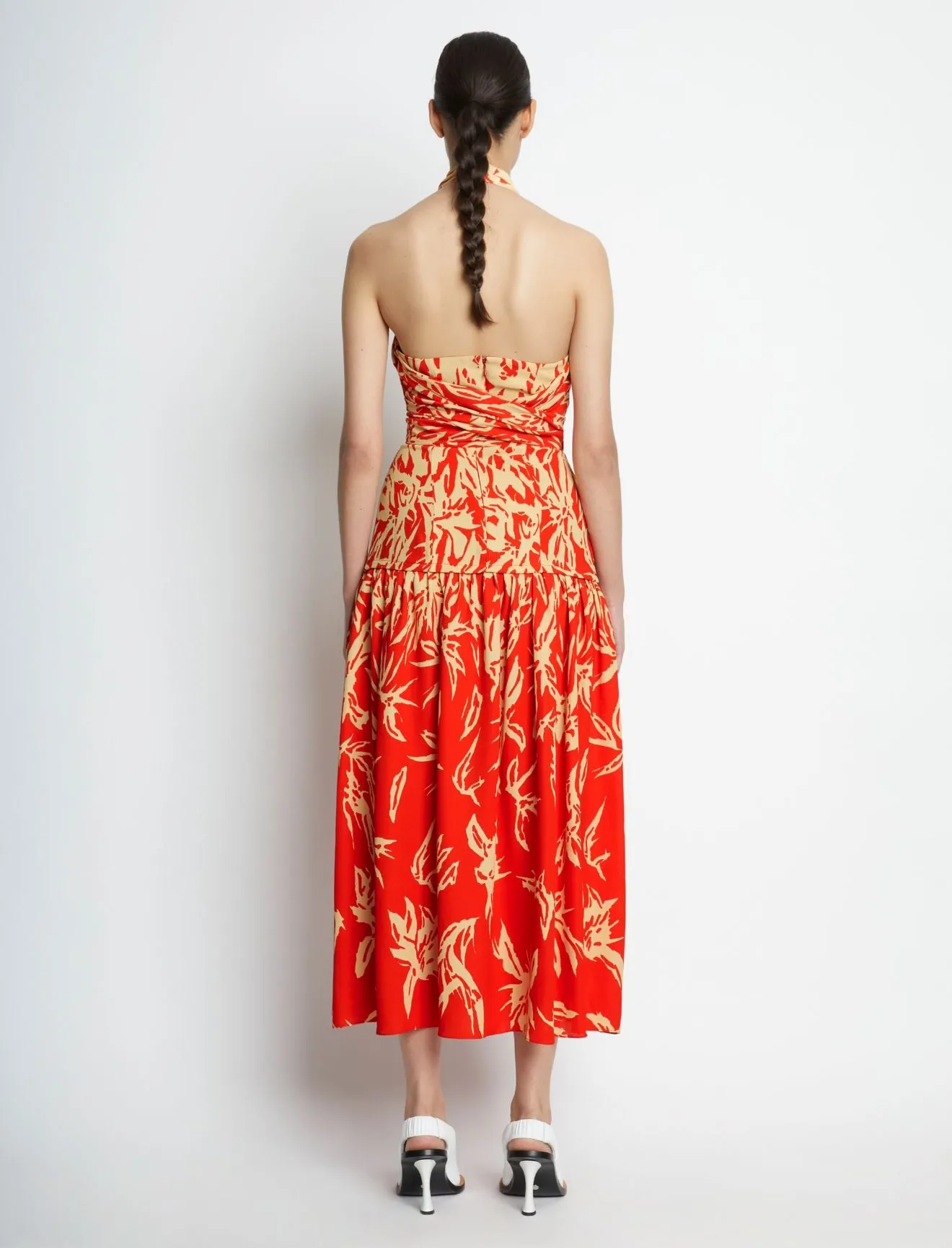 Proenza Schouler Dégradé Floral Halter Dress