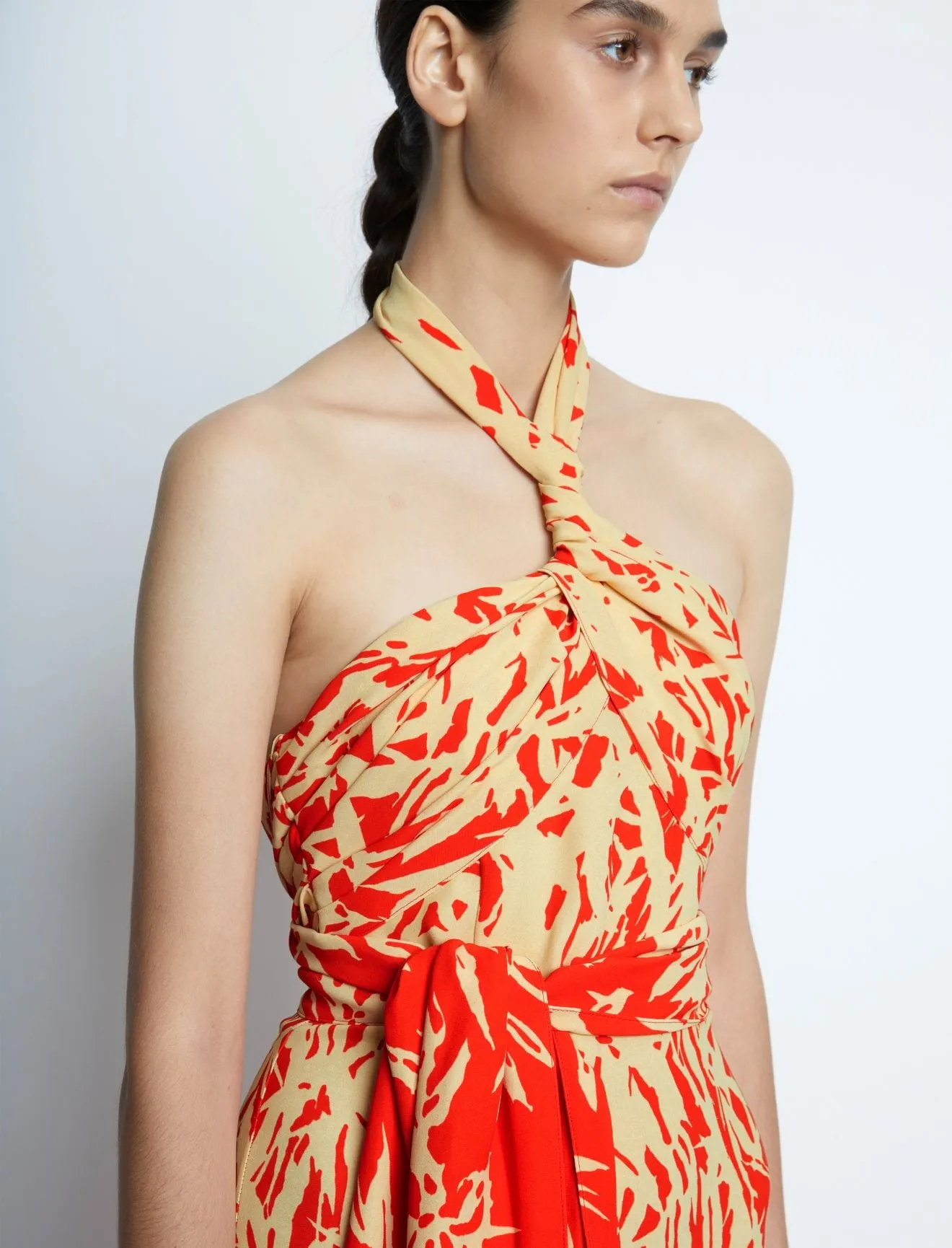 Proenza Schouler Dégradé Floral Halter Dress