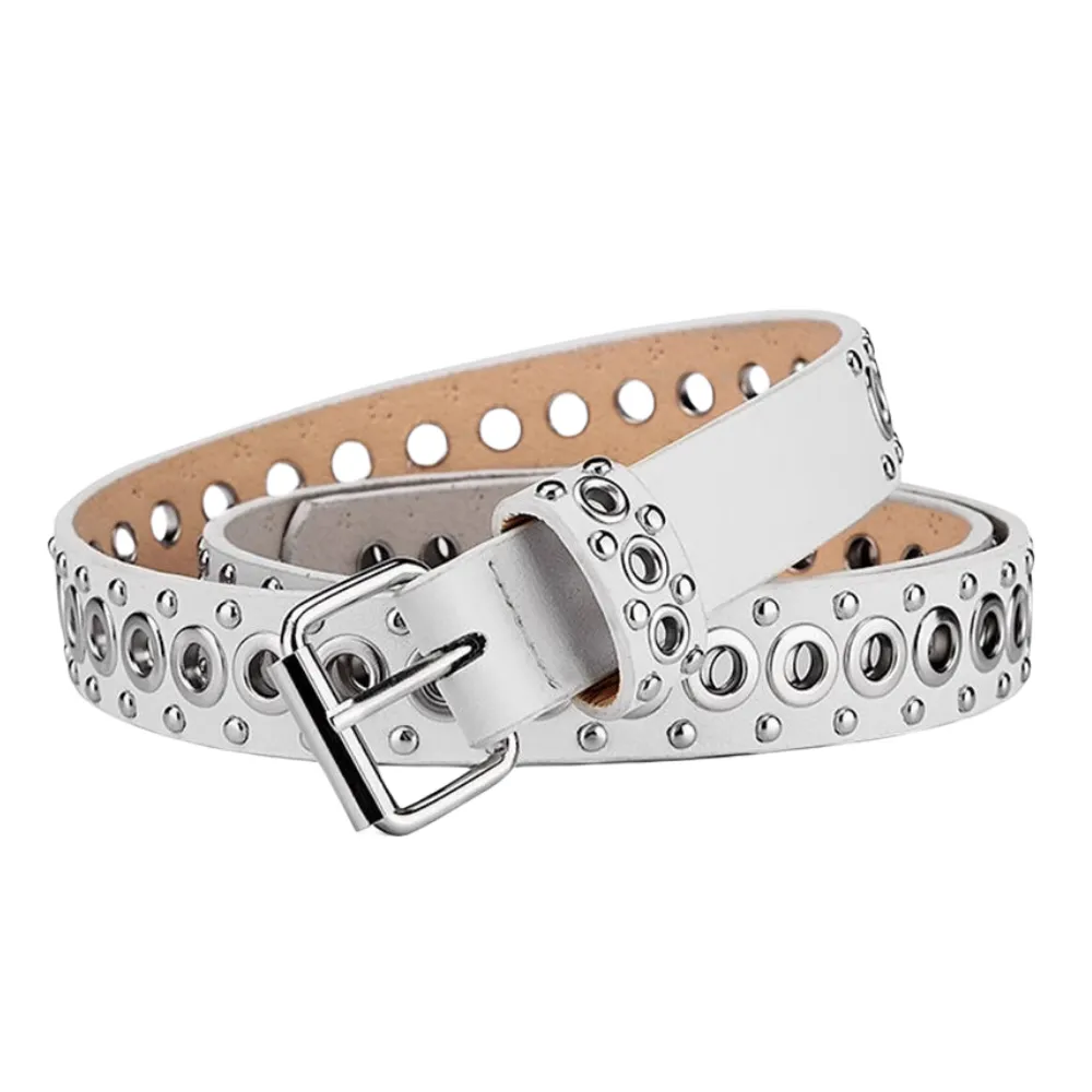 Punk Hollow Leather Belt