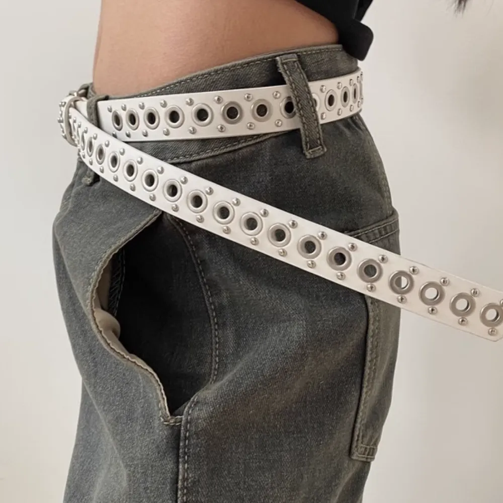 Punk Hollow Leather Belt