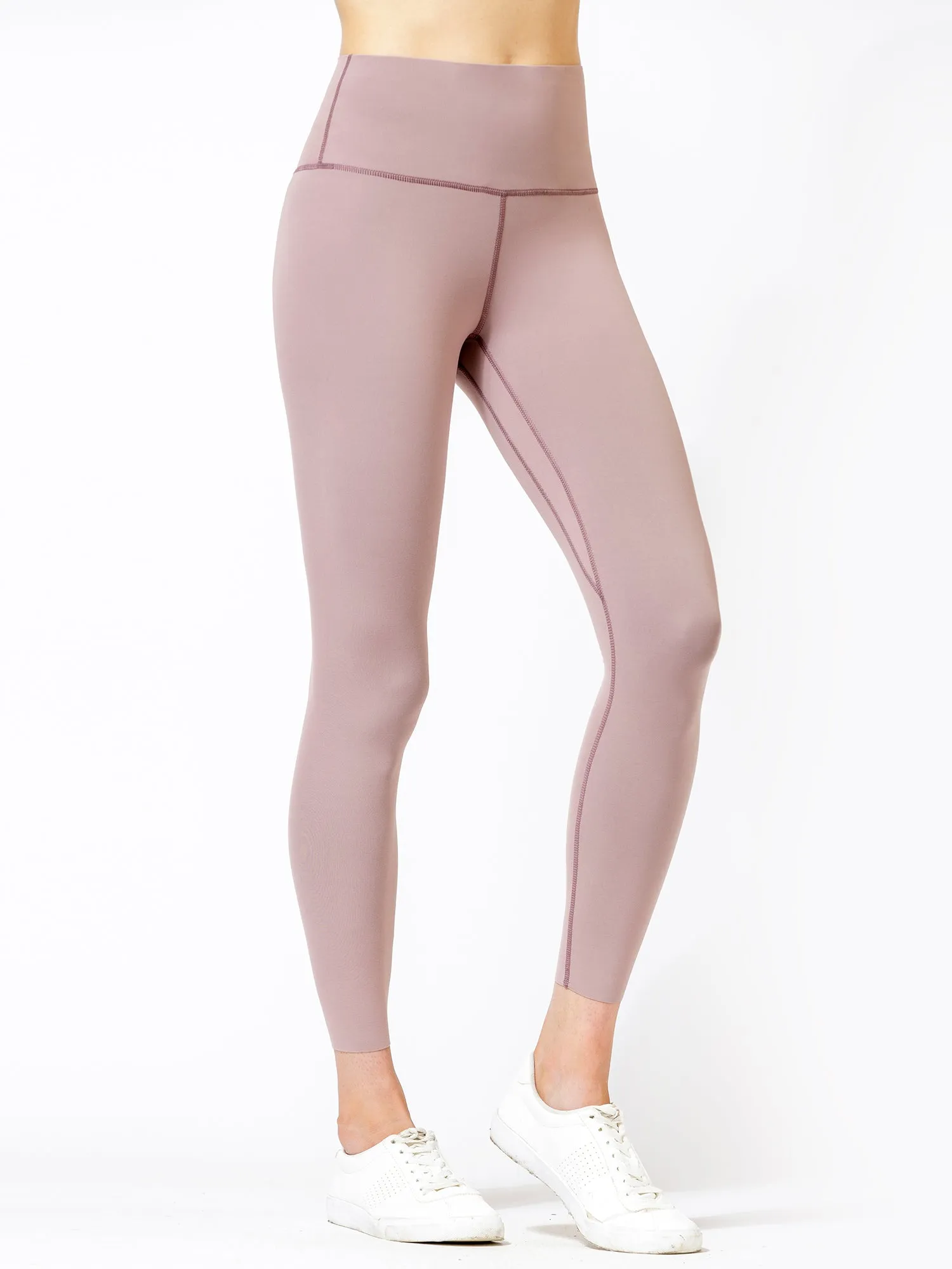 PURE FLOW ANKLE CROPS, ASH MAUVE