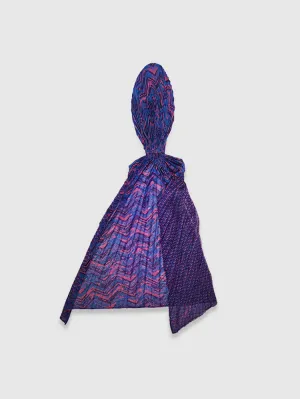 Purple Haze Cinch-Pleated Scarf