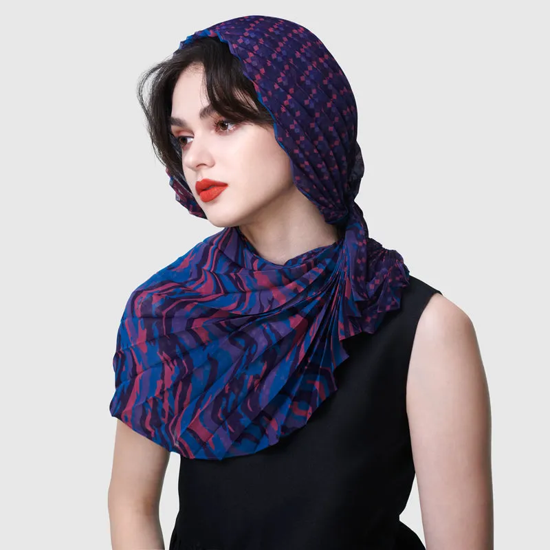 Purple Haze Cinch-Pleated Scarf