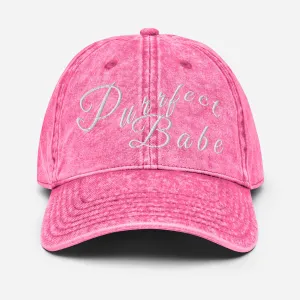 Purrfect Babe Vintage Denim Dad Cap