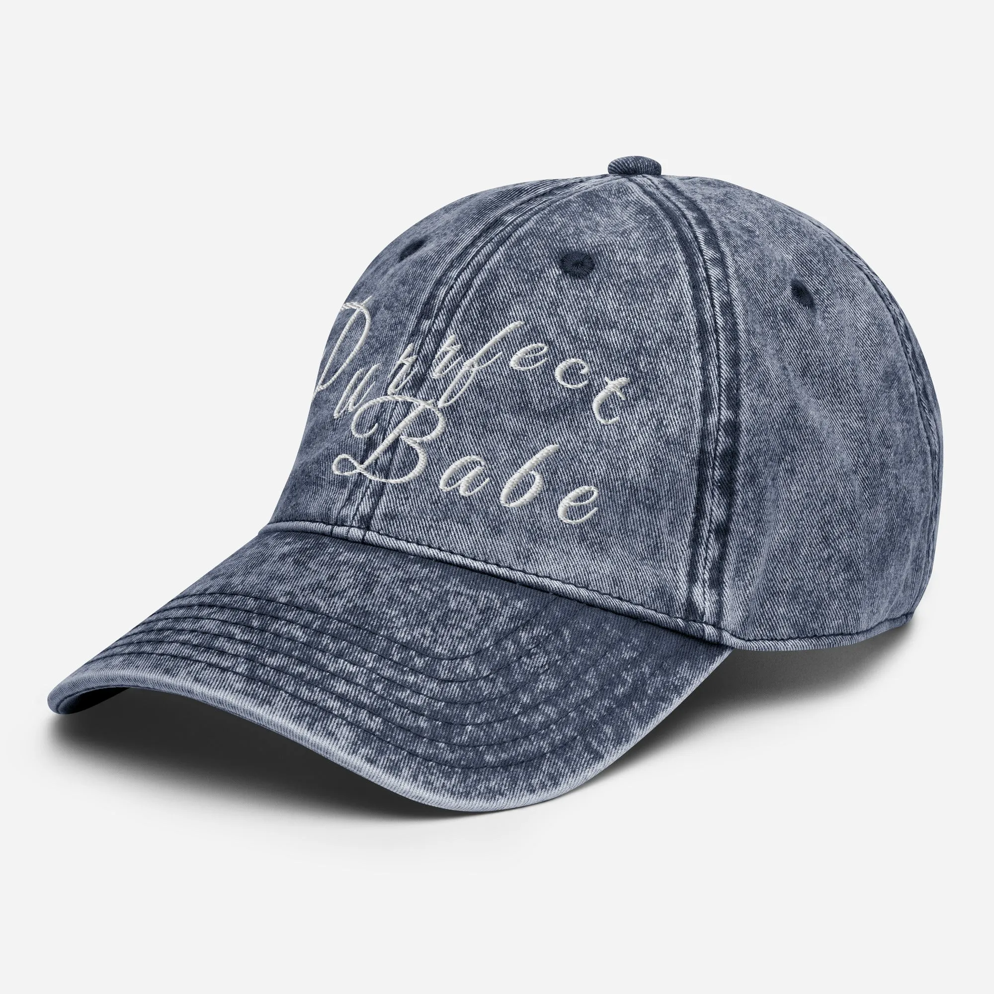 Purrfect Babe Vintage Denim Dad Cap