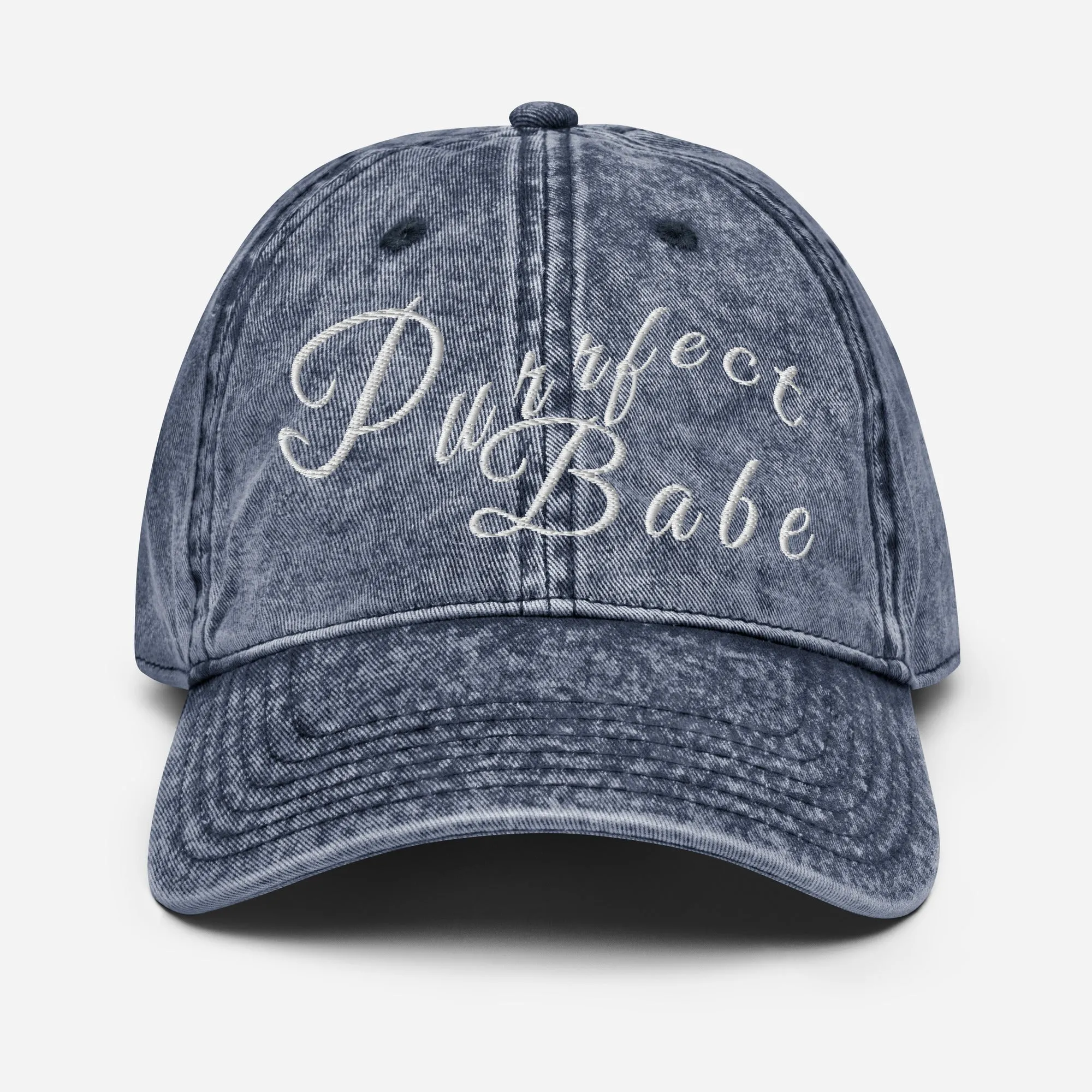 Purrfect Babe Vintage Denim Dad Cap