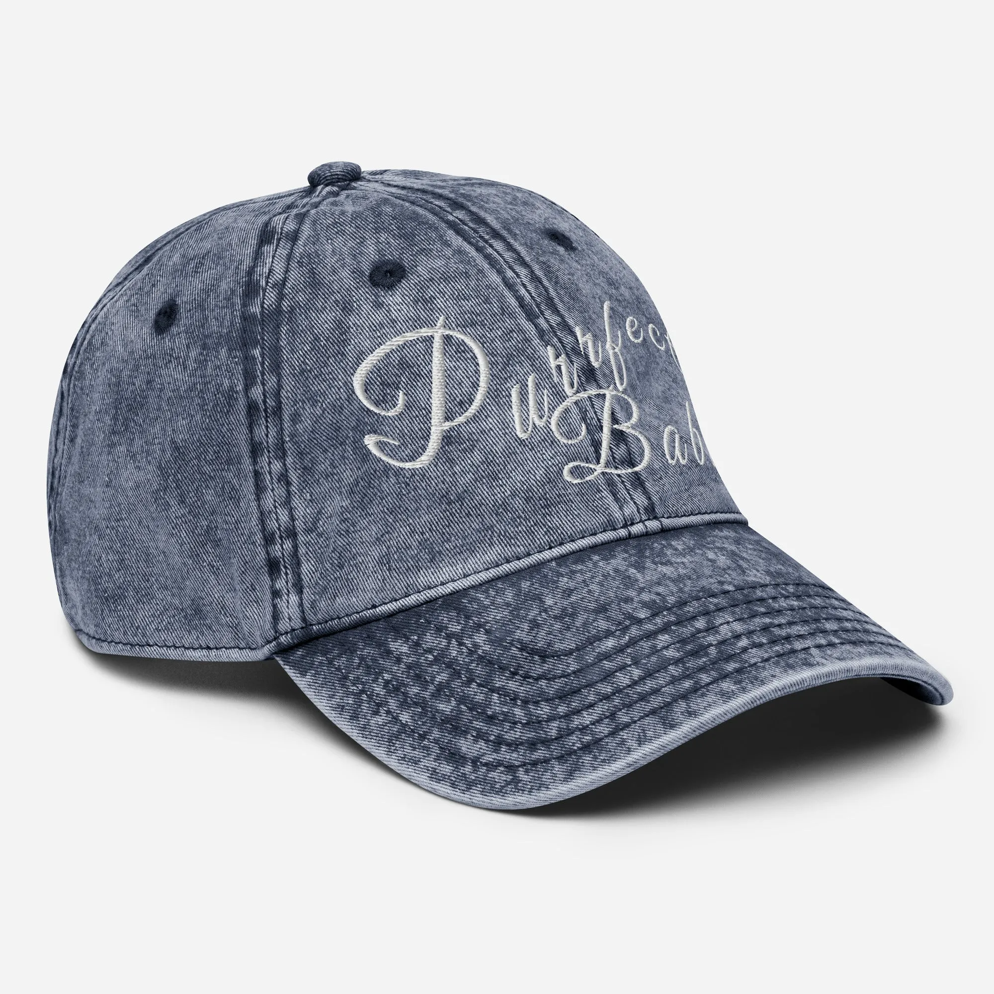 Purrfect Babe Vintage Denim Dad Cap