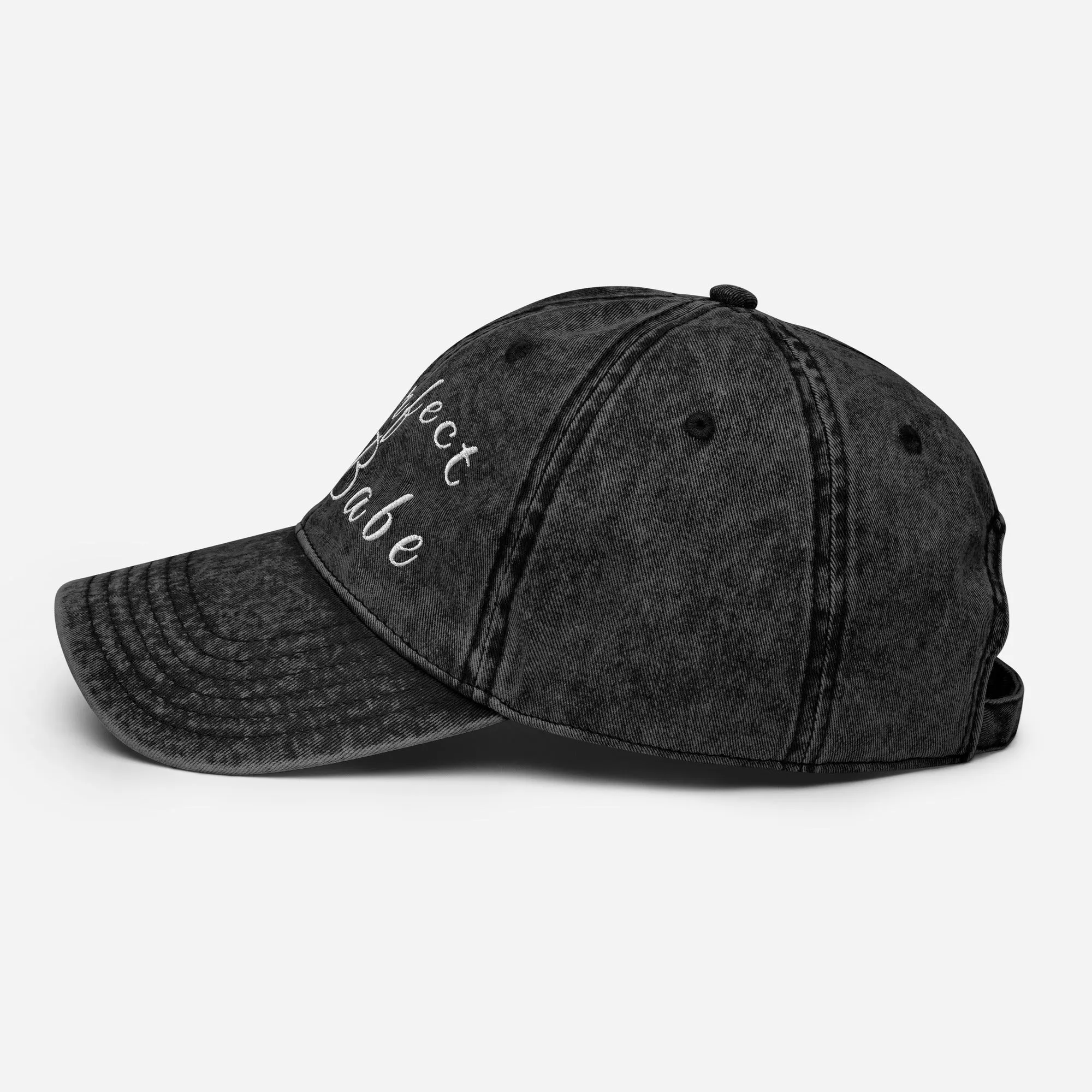 Purrfect Babe Vintage Denim Dad Cap