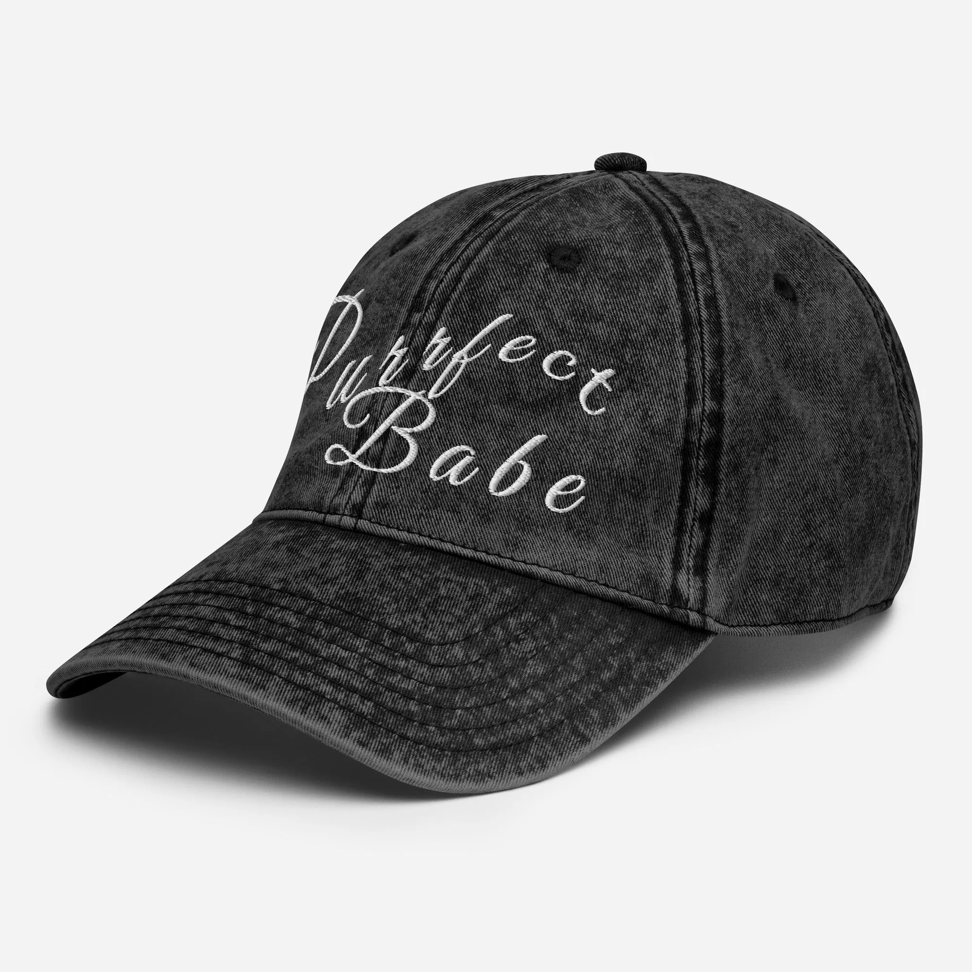 Purrfect Babe Vintage Denim Dad Cap