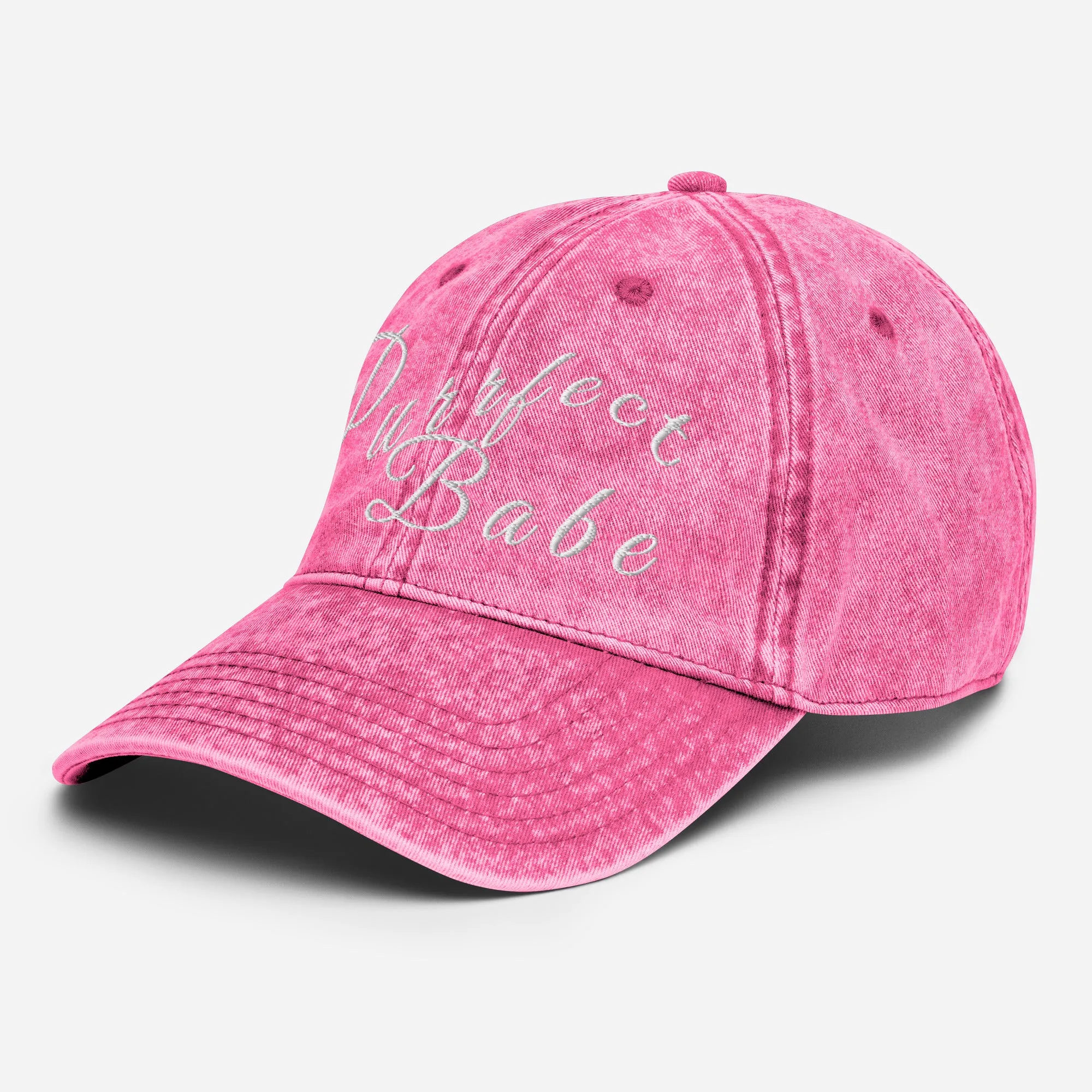 Purrfect Babe Vintage Denim Dad Cap