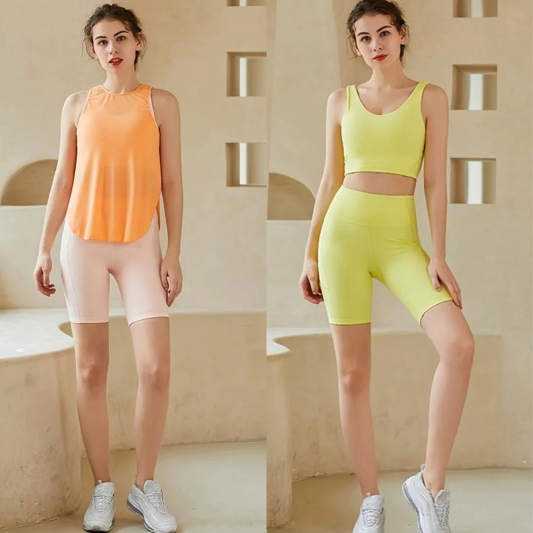 Quick Drying 3 piece Workout Clothing Set with Tights