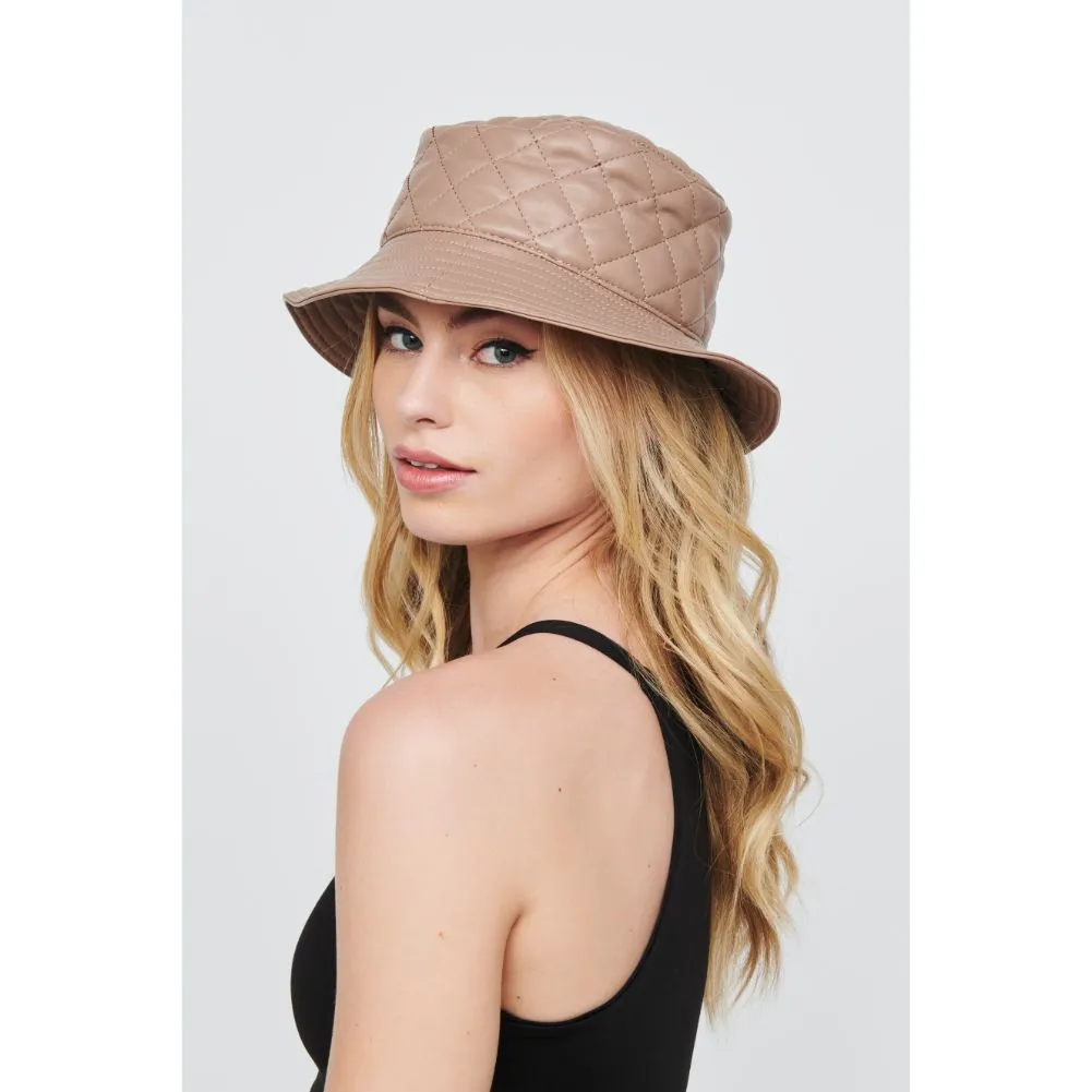 Quilted Vegan Leather Bucket Hat Bucket Hat